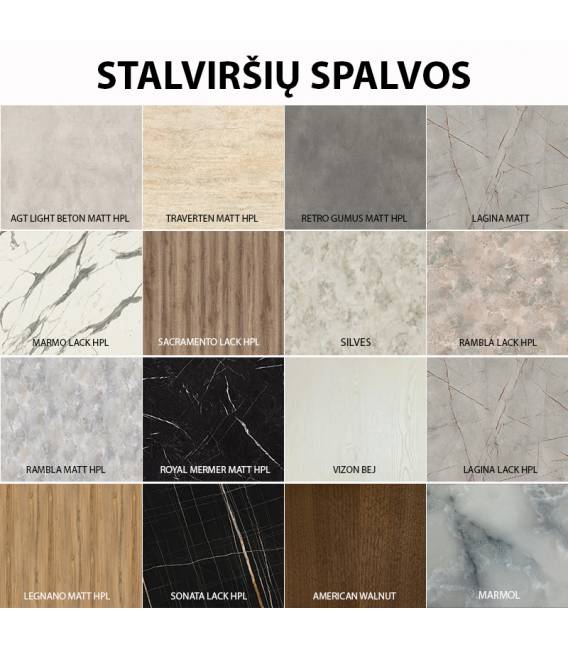 Išskleidžiamas stalas PAPAYA 162(228)x90 light beton