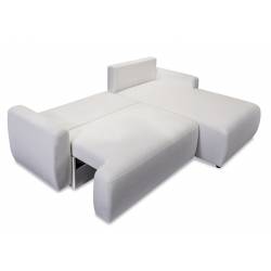 Minkštas kampas MILLI 253x160 baltas