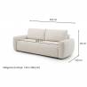 Sofa-lova GYSHA 254x100 kreminė