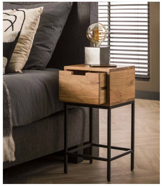Naktinė spintelė FLAT 30x30 ruda