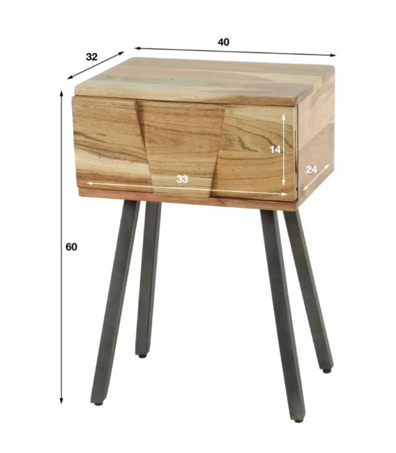 Naktinė spintelė DEMN 32x40 ruda
