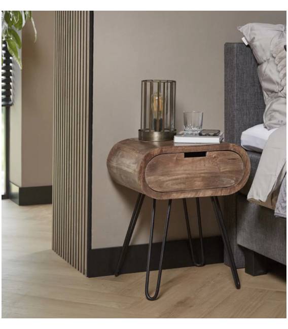 Naktinė spintelė BARREL 35x50 ruda