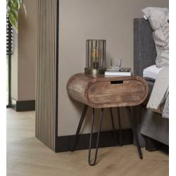 Naktinė spintelė BARREL 35x50 ruda