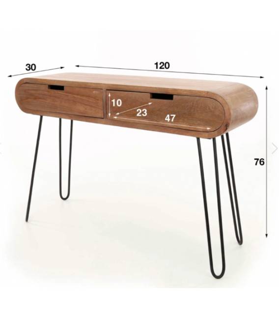 Konsolė BARREL 120x30 ruda