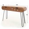 Konsolė BARREL 120x30 ruda