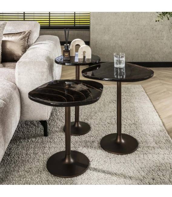 Šoninis staliukas ECLIPSE 53x42 rudas