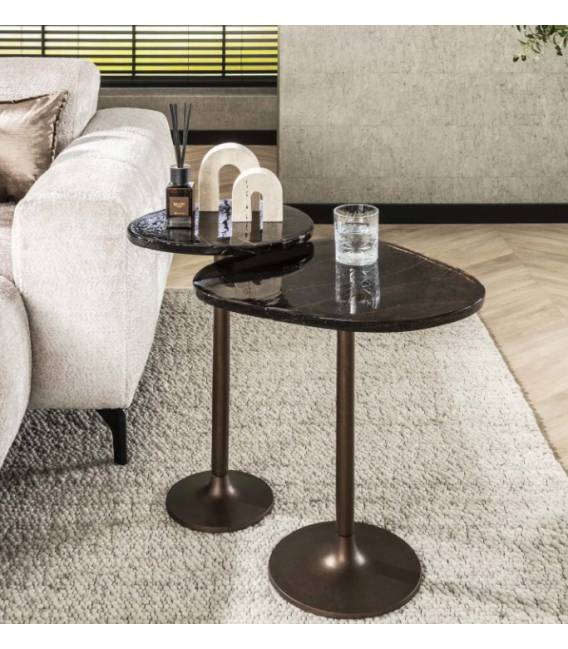 Šoninis staliukas ECLIPSE 53x42 rudas