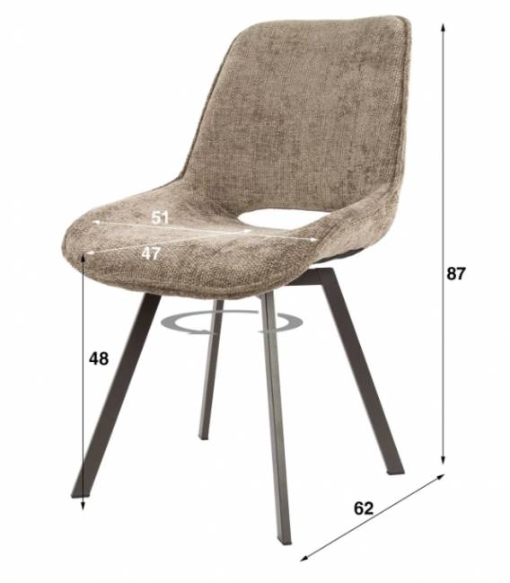 Kėdė SWIVEL ruda