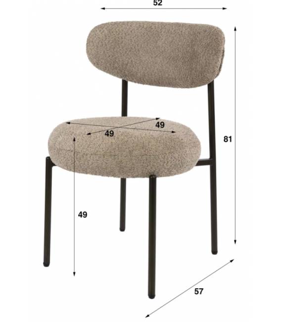 Kėdė ROUND ruda