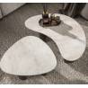 Kavos staliukų komplektas CERAMO 54x65/44x88 rudas/smėlio (2vnt.)