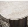 Kavos staliukų komplektas CERAMO 54x65/44x88 rudas/smėlio (2vnt.)