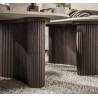 Kavos staliukų komplektas CERAMO 54x65/44x88 rudas/smėlio (2vnt.)