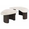 Kavos staliukų komplektas CERAMO 54x65/44x88 rudas/smėlio (2vnt.)