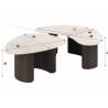 Kavos staliukų komplektas CERAMO 54x65/44x88 rudas/smėlio (2vnt.)