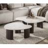 Kavos staliukas CERAMO 62x77/80x102 rudas/smėlio (2vnt.)