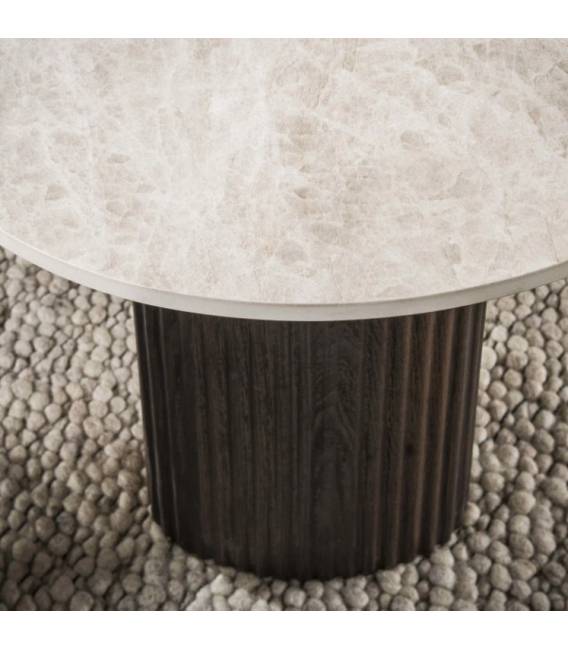Kavos staliukas CERAMO 62x77/80x102 rudas/smėlio (2vnt.)