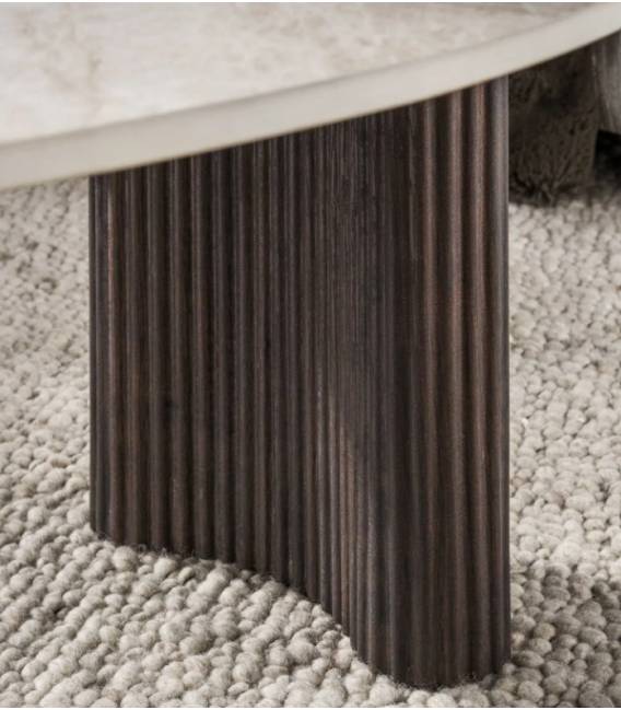 Kavos staliukas CERAMO 62x77/80x102 rudas/smėlio (2vnt.)