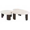 Kavos staliukas CERAMO 62x77/80x102 rudas/smėlio (2vnt.)