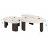 Kavos staliukas CERAMO 62x77/80x102 rudas/smėlio (2vnt.)