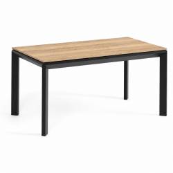 Valgomojo stalas DAFO 180(270)x90 rudas/juoda koja