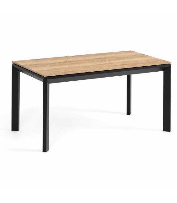 Valgomojo stalas DAFO 160(250)x90 rudas/juoda koja
