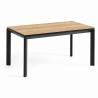 Valgomojo stalas DAFO 160(250)x90 rudas/juoda koja
