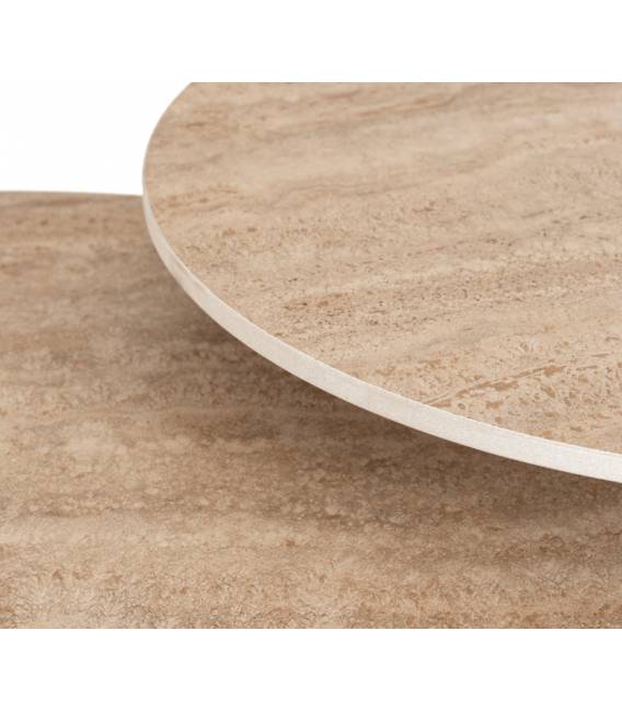 Kavos staliukų komplektas PONTI Ø50/Ø70 beige