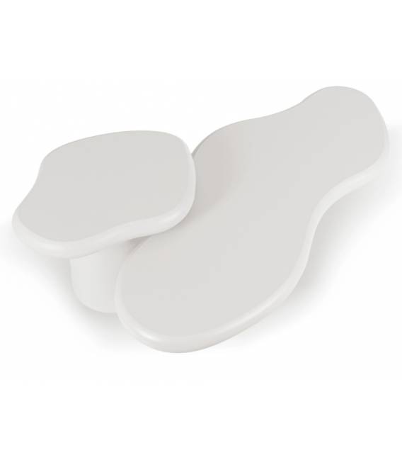 Kavos staliukų komplektas 120x40/57x45 baltas (2vnt.)