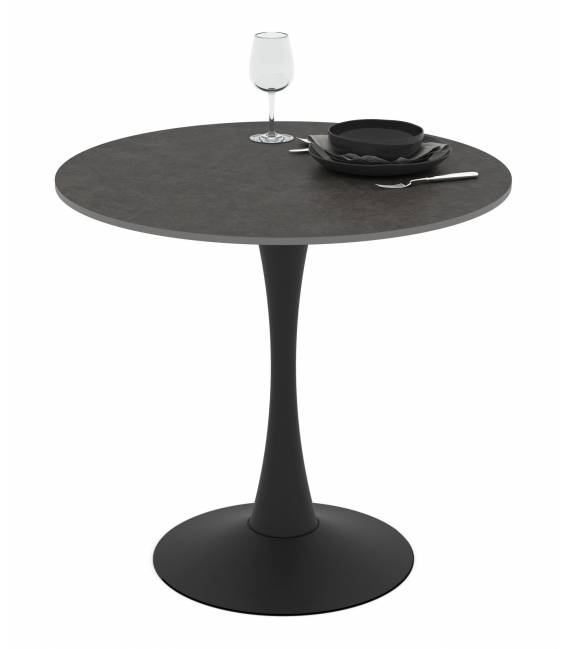 Apvalus stalas KIM Ø80 graphite
