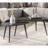 Kavos staliukų komplektas ONYX 60x33/80x44 juodas (2vnt.)