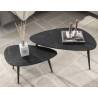 Kavos staliukų komplektas ONYX 60x33/80x44 juodas (2vnt.)
