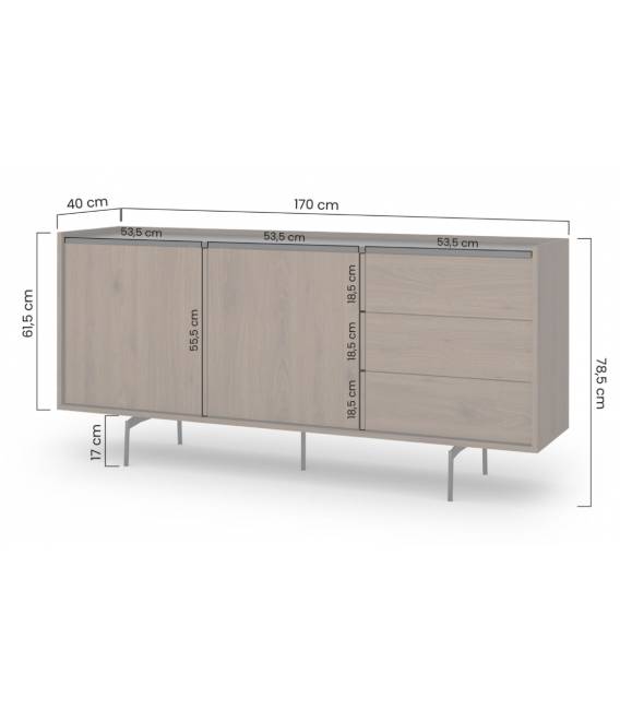 Komoda RENE 170x40 ruda