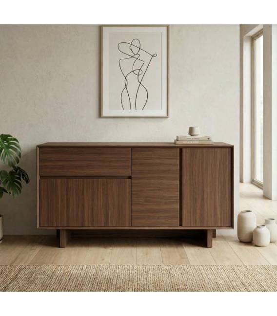 Komoda CAPRI 146x40 tamsiai ruda