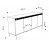 Komoda MOTT 180x44 kreminė