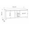 Suoliukas ZULLA 110x34 pilkas