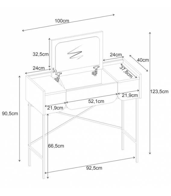 Konsolė TERRA 100x48 ruda