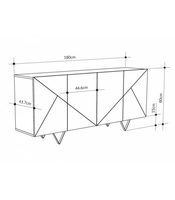 Komoda JAKOMEN 180x42 ruda