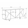 Komoda JAKOMEN 180x42 ruda