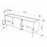 TV spintelė NORM 140x36 ruda