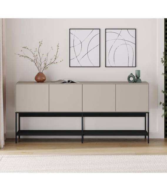 Komoda AMIRA 180x40 smėlio/juoda