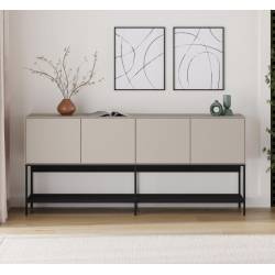 Komoda AMIRA 180x40 smėlio/juoda