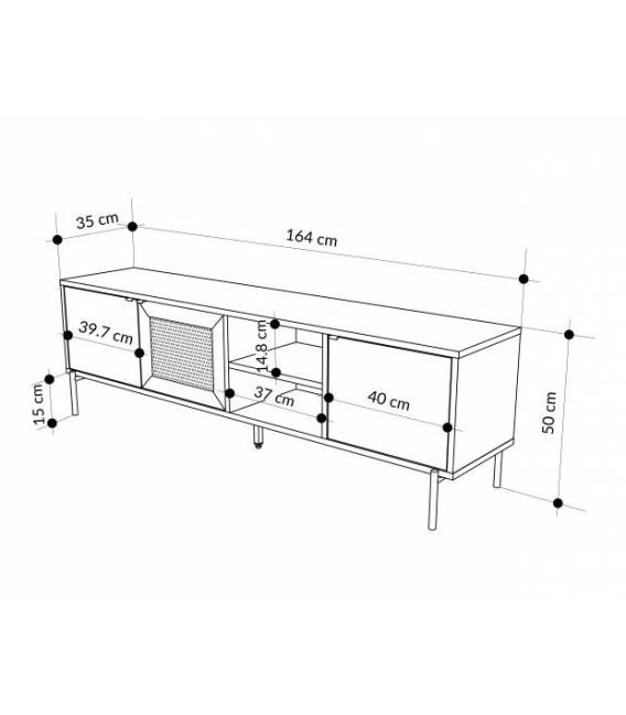 TV spintelė INCA 164x39 smėlio