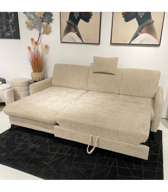 Minkštas kampas TIKKA 225x154 rusvas