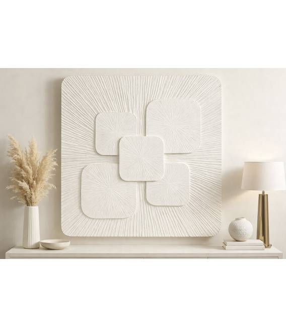 Dekoracija MANGO 120x120 baltas