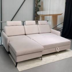 Minkštas kampas FARO 243x175 šviesiai pilkas
