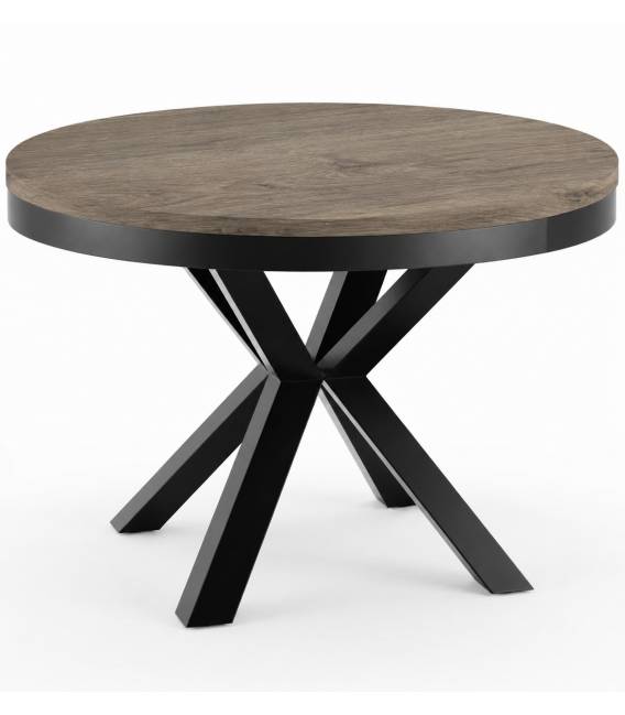 Išskleidžiamas stalas VIGUS Ø120(196) truffle brown
