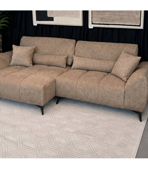 Minkštas kampas MIRANDA 274x153 rudas
