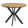 Išskleidžiamas stalas FONTE su rėmu Ø90(128) hickory