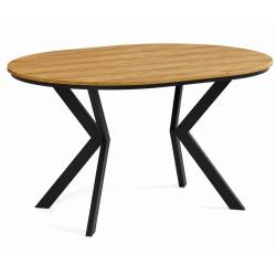 Išskleidžiamas stalas FONTE su rėmu Ø90(128) hickory
