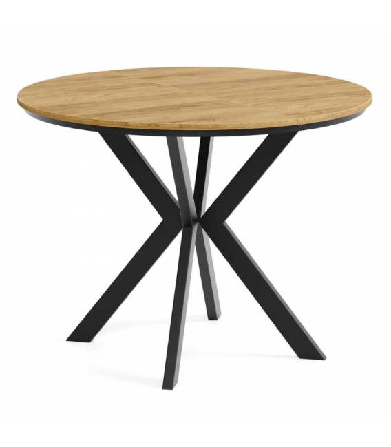 Išskleidžiamas stalas FONTE su rėmu Ø100(138) hickory
